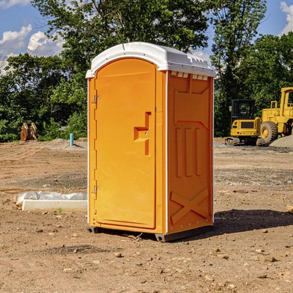 how often are the portable restrooms cleaned and serviced during a rental period in Middleburg